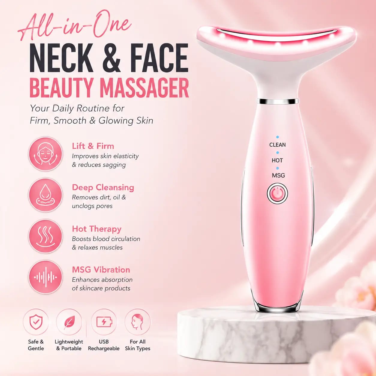 4-in-1 Neck & Face Beauty Massager